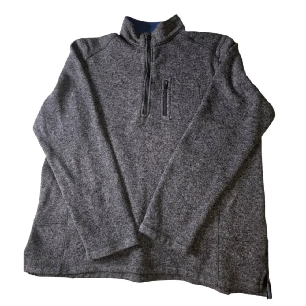 Woolrich Sweater Men's Long Sleeve 1/4 Blue Pullover Size XL